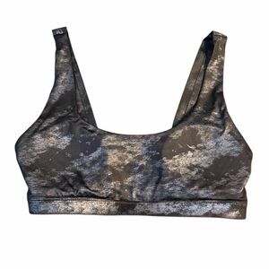 Black and Charcoal Sports Bra